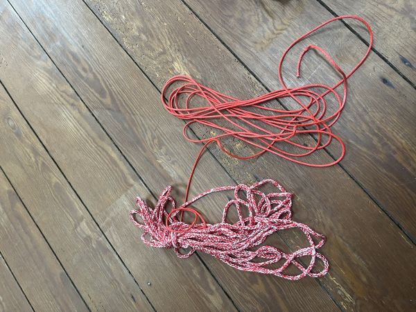 Spinnaker Fall rot verjüngt, Gottifredi Maffioli Superswift 5mm / Dyneema 3mm rot