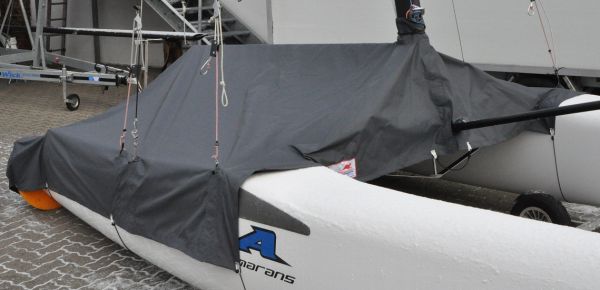 Nacra 6.0 trampoline cover made by Kangaroo Sails