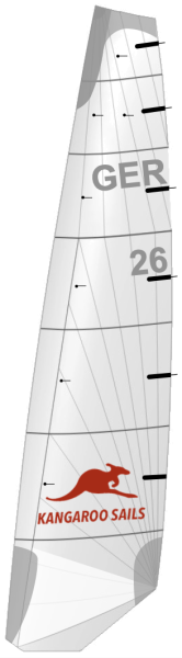 Großsegel Decksweeper - NACRA F18 Evolution | Kangaroo Sails